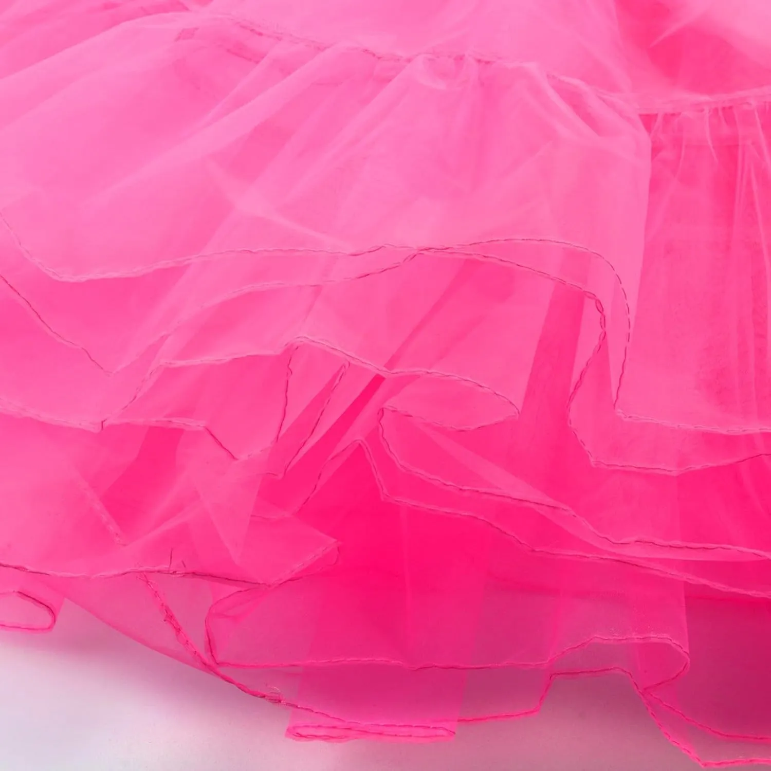 Women's Petticoat Skirt Layered Ballet Tulle Pettiskirts Tulle Midi Knee Length Skirt Dress Puffy Tutu Skirt