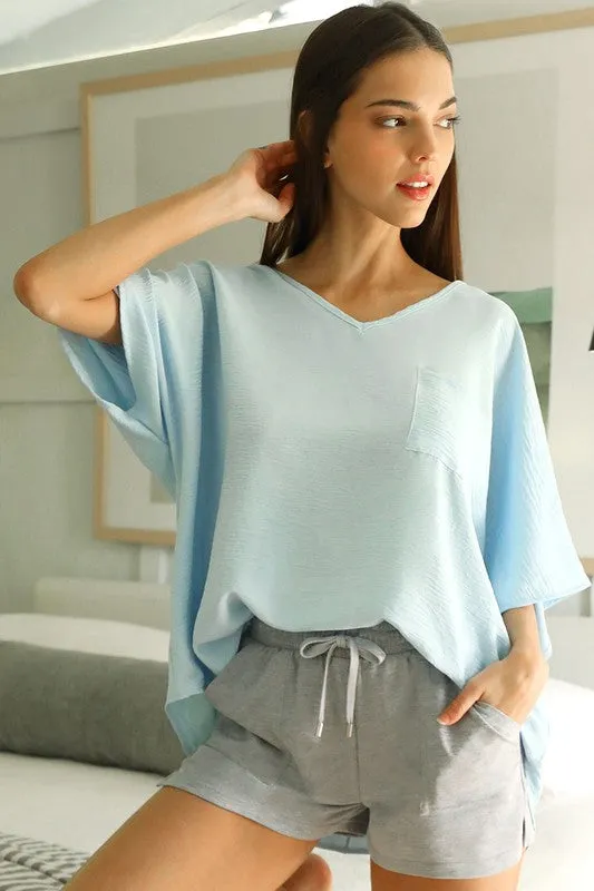 Women's Pocket Detailed French Terry Shorts with Side Slit