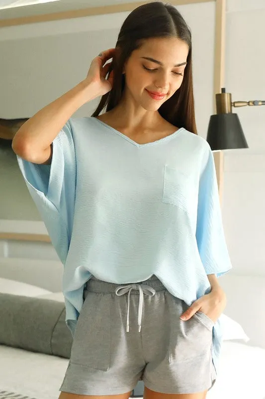 Women's Pocket Detailed French Terry Shorts with Side Slit
