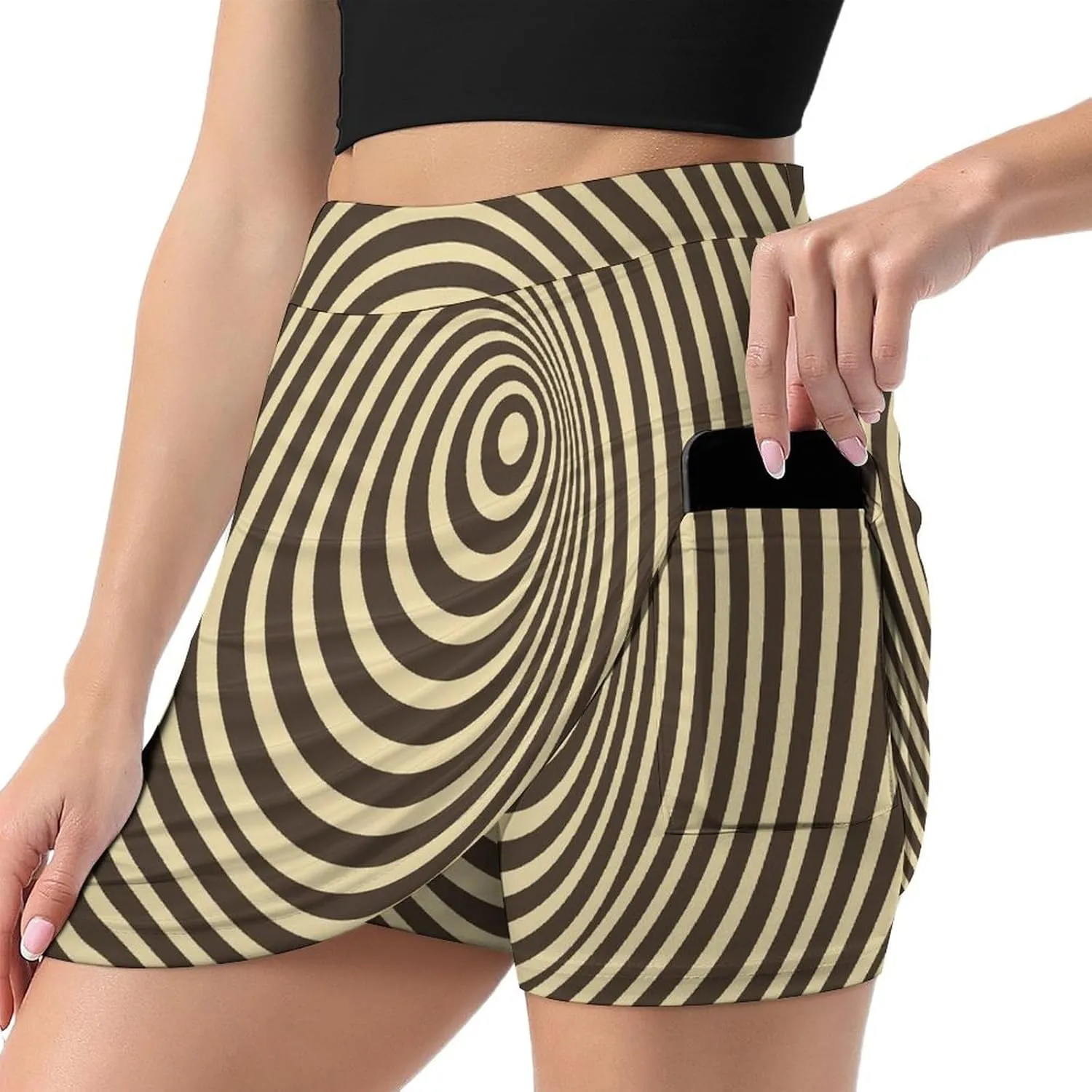 Women's Tennis Skirt Anti-Peek Workout Skorts with Built-in Shorts Pocket for Gym Golf Running