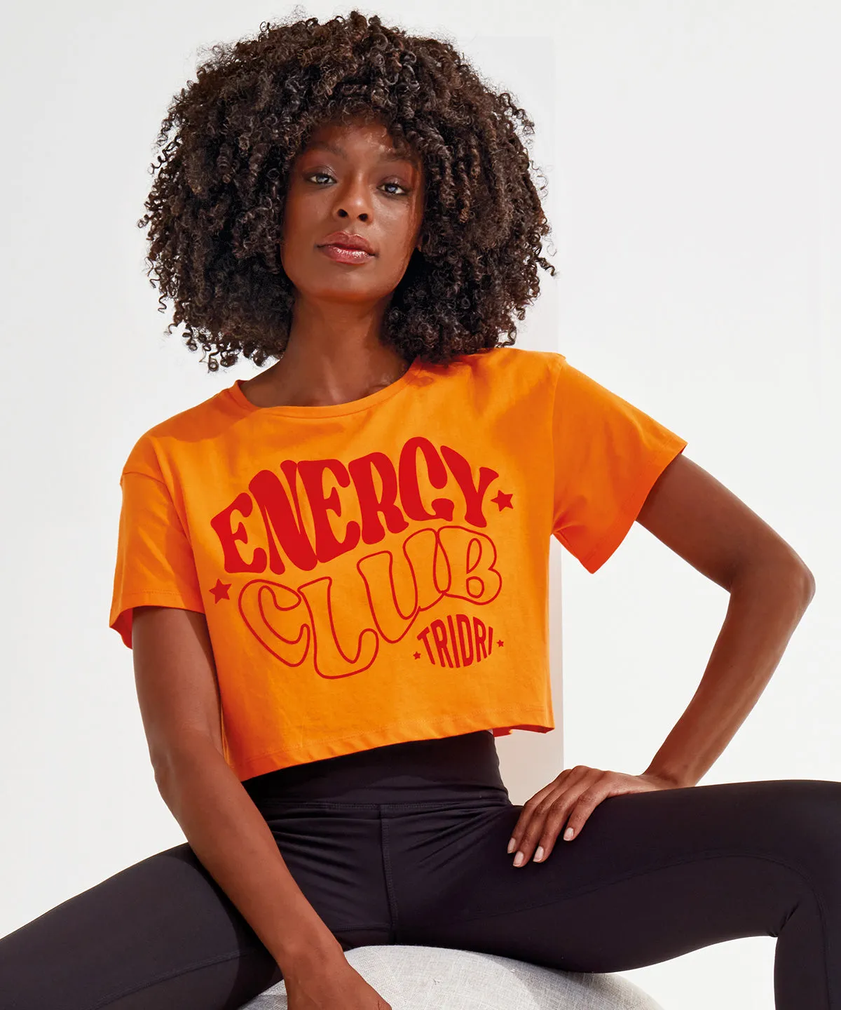 Womens TriDri® crop top | Cool Grey