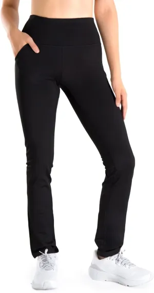 Yogipace Petite/Regular/Tall Women's Fleece Lined Thermal Pants Yoga Straight Leg Winter Trousers with Pockets