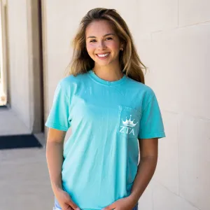 Zeta Tau Alpha Crown T-Shirt - Mint